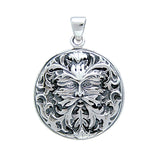 Silver Green  Man Pendant by Oberon Zell TP3201