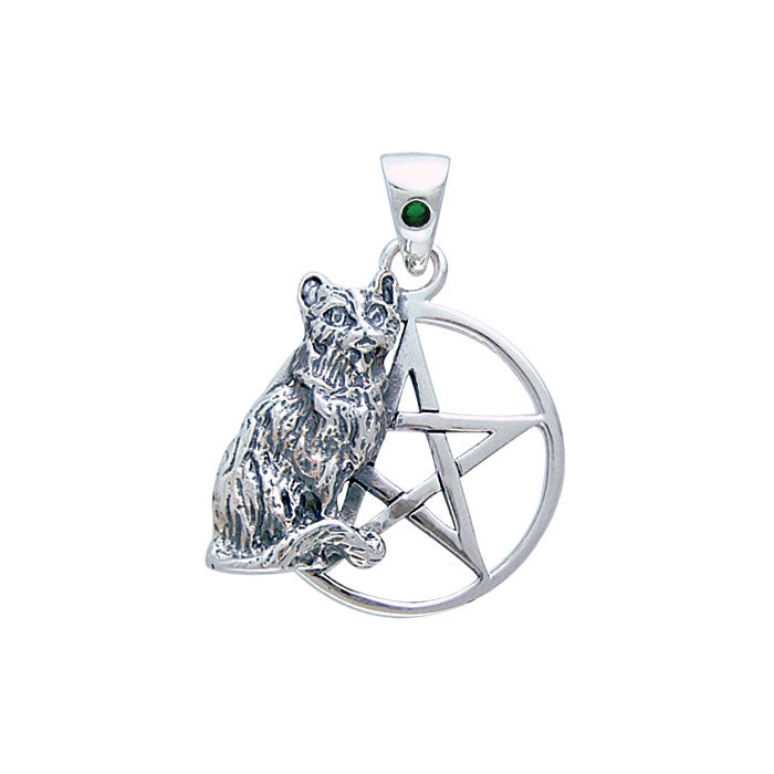 Cat Silver Pentacle - Magicksymbols