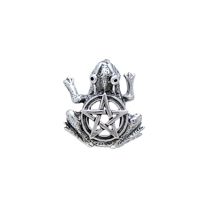 Frog Pentagram Silver Pendant TP3293