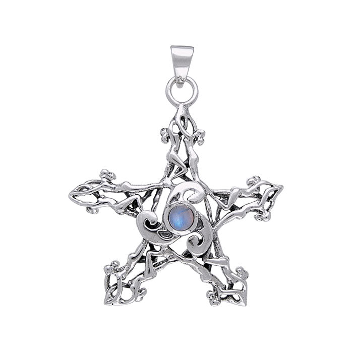 Silver Pentagram Pentacle Pendant - Magicksymbols