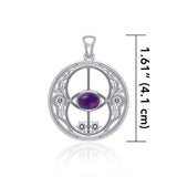 Chalice Well Pendant with Gemstone TP3307