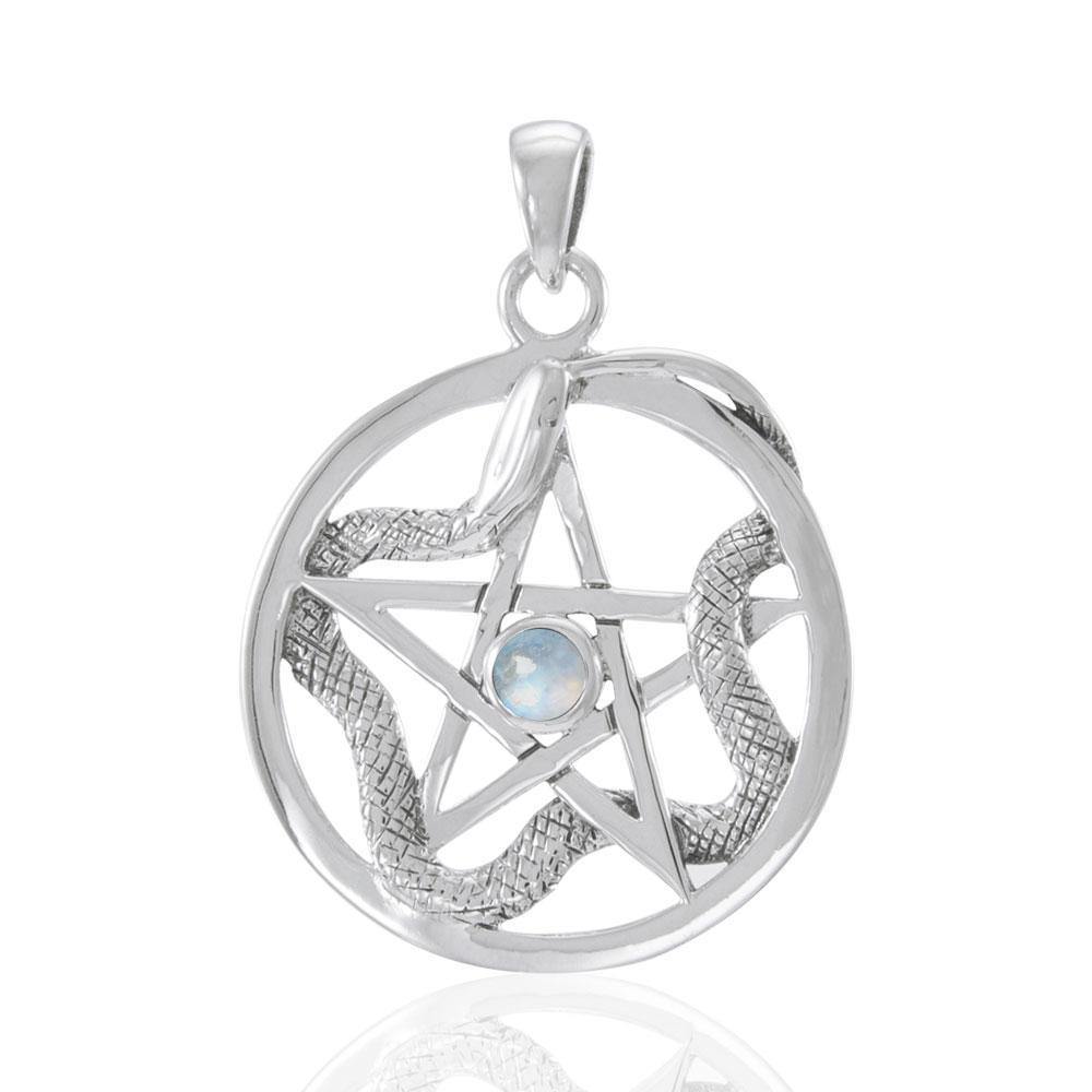 The Star with Weaving Snake Silver Pendant TP3312 - Jewelry