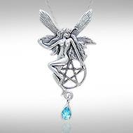 Fairy with The Star Silver Pendant TP3319 - Jewelry