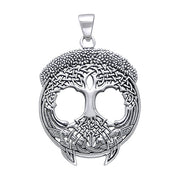 Celtic Knotwork Tree of Life Silver Pendant TP3472