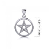 Pentacle Sterling Silver charm pendant TP355