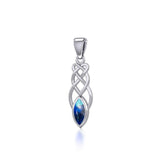 Contemporary Celtic Knotwork Silver Pendant TP857 - Jewelry