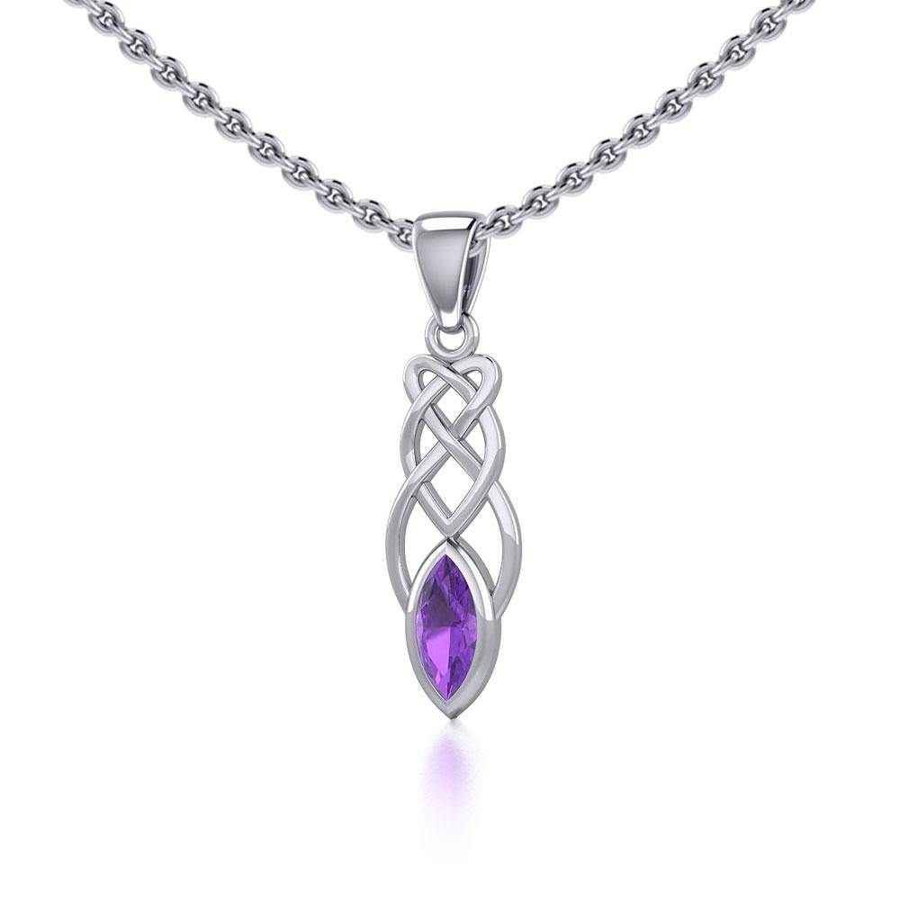 Contemporary Celtic Knotwork Silver Pendant TP857 - Jewelry