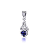 Celtic Trinity Knot with Birthstone Silver Pendant TP858 - Jewelry