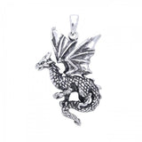 Fantasy Dragon Silver Pendant TP940