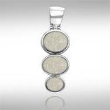 Round Tiered Cabochon Silver Pendant TPD111 - Jewelry