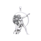 Diana Goddess Sterling Silver Pendant By Oberon Zell TPD1143