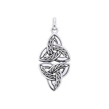Double Braided Celtic Trinity Knot Sterling Silver Pendant TPD1294 - Jewelry