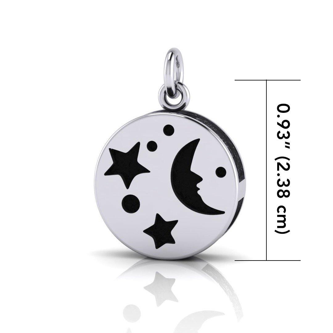Moon Aromatherapy Silver Pendant TPD1405 - Jewelry