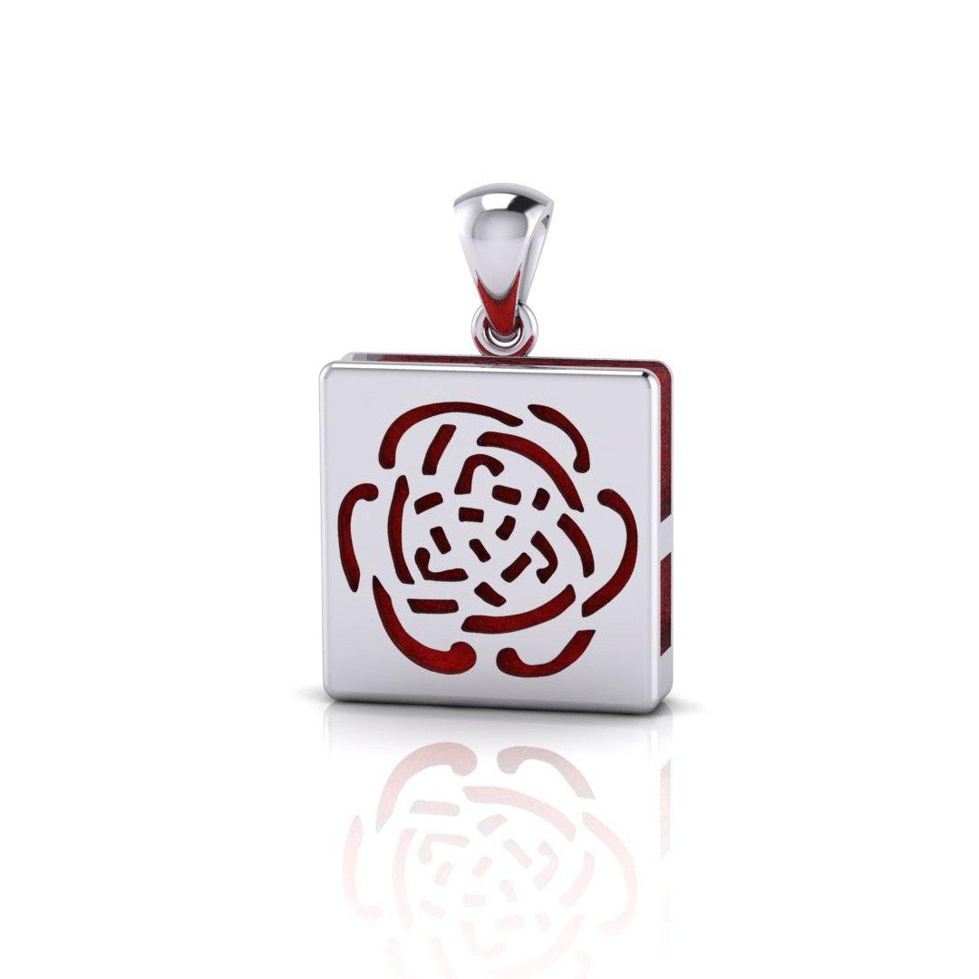 Rose Aromatherapy Silver Pendant TPD1409 - Jewelry
