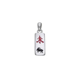 Chinese Astrology Ram Silver Pendant TPD236