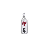 Chinese Astrology Rabbit Silver Pendant TPD241 - Jewelry