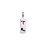 Chinese Astrology Horse Silver Pendant TPD242 - Jewelry