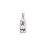 Chinese Astrology Dragon Silver Pendant TPD245 - Jewelry