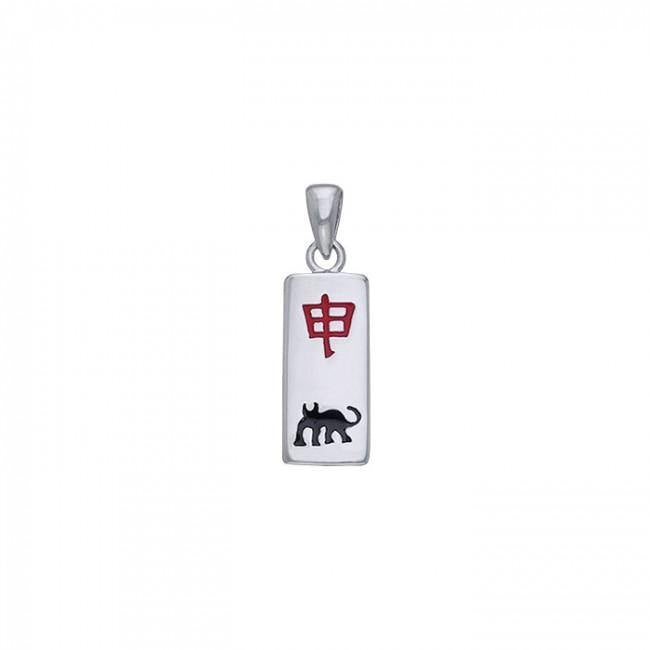 Chinese Astrology Monkey Silver Pendant TPD249 - Jewelry