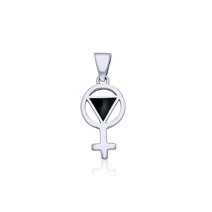 Venus Triangle Rainbow Silver Pendant TPD268 - Jewelry