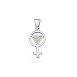 Venus Triangle Rainbow Silver Pendant TPD268 - Jewelry