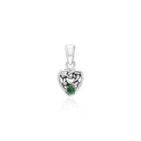 Celtic Knotwork Heart Birthstone Sterling Silver Pendant TPD2897 - Jewelry
