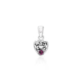 Celtic Knotwork Heart Birthstone Sterling Silver Pendant TPD2897 - Jewelry