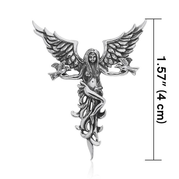 Angel Dove Silver Pendant TPD3531 - Jewelry