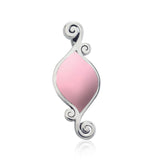 Organic Form Inlay Stone Silver Pendant TPD3570 - Jewelry