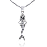 Beloved Mystique and Allure of the Sea Mermaid ~ Sterling Silver Jewelry Pendant TPD3624