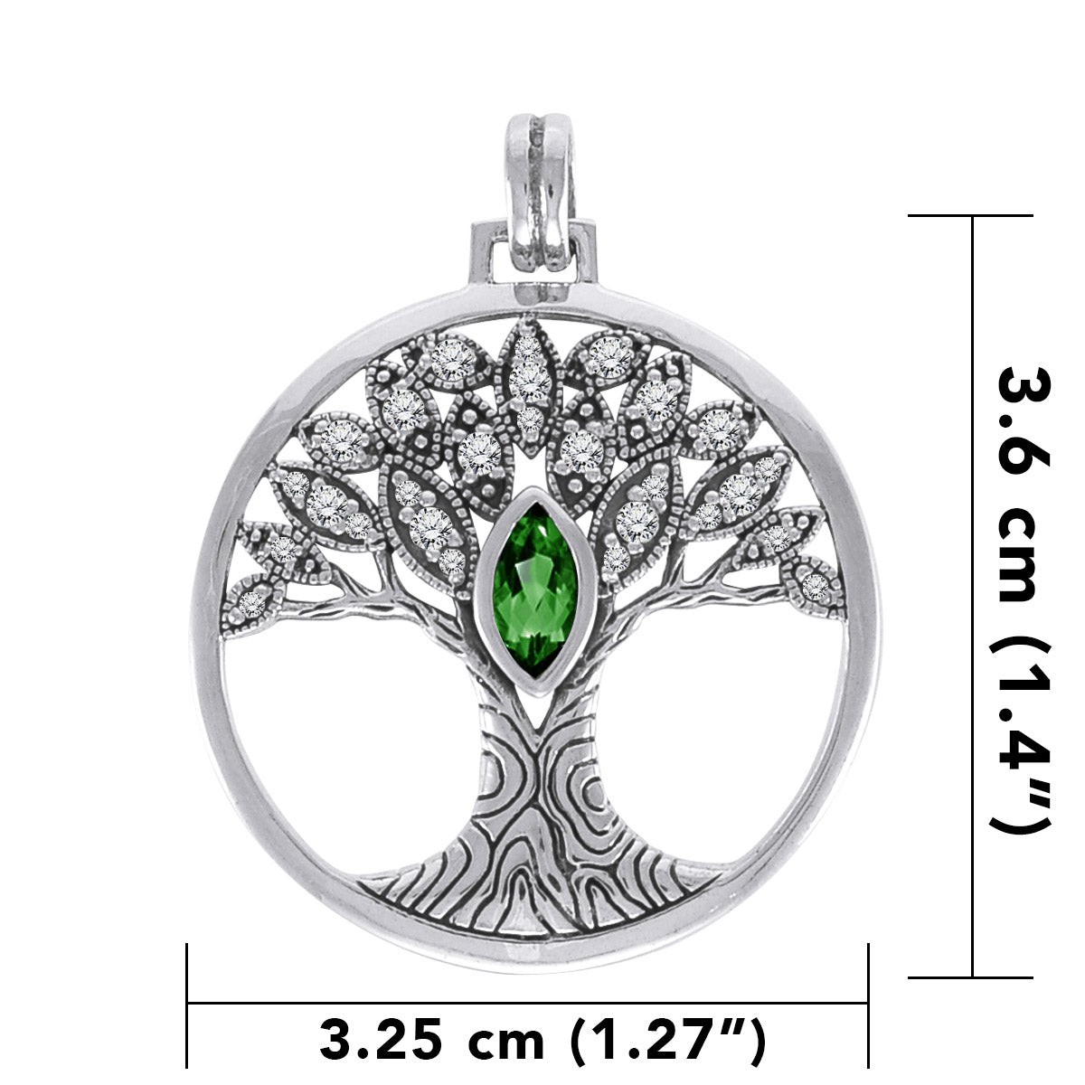 Wondrous Living through the Tree of Life ~ Sterling Silver Jewelry Pendant TPD3873
