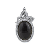 Silver Snake with Gemstone Pendant By Amy Zerner TPD3911
