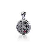 Keep an eye on the powerful steampunk ~ Sterling Silver Pendant with a Gemstone TPD3926