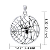 Ted Andrews Spiderweb Sterling Silver Pendant TPD3992 - Jewelry