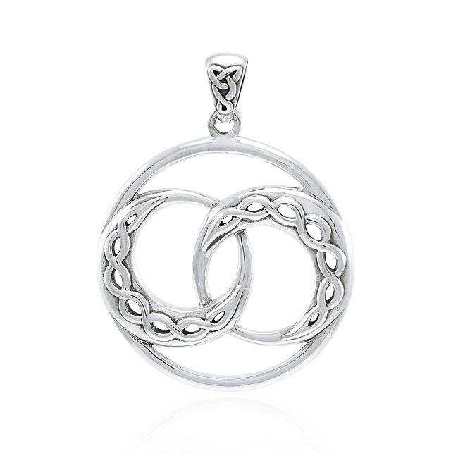 Mickie Mueller Celtic Crescent Moon Sterling Silver Pendant TPD4073 - Jewelry