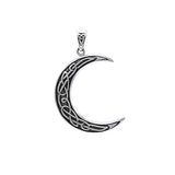 Celtic Knotwork Silver Crescent Moon TPD4201