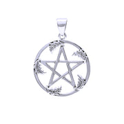 Oak Leaf Pentacle Sterling Silver Pendant TPD4219