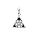 I speak elements in Pentagram ~ Sterling Silver Jewelry Pendant TPD4300