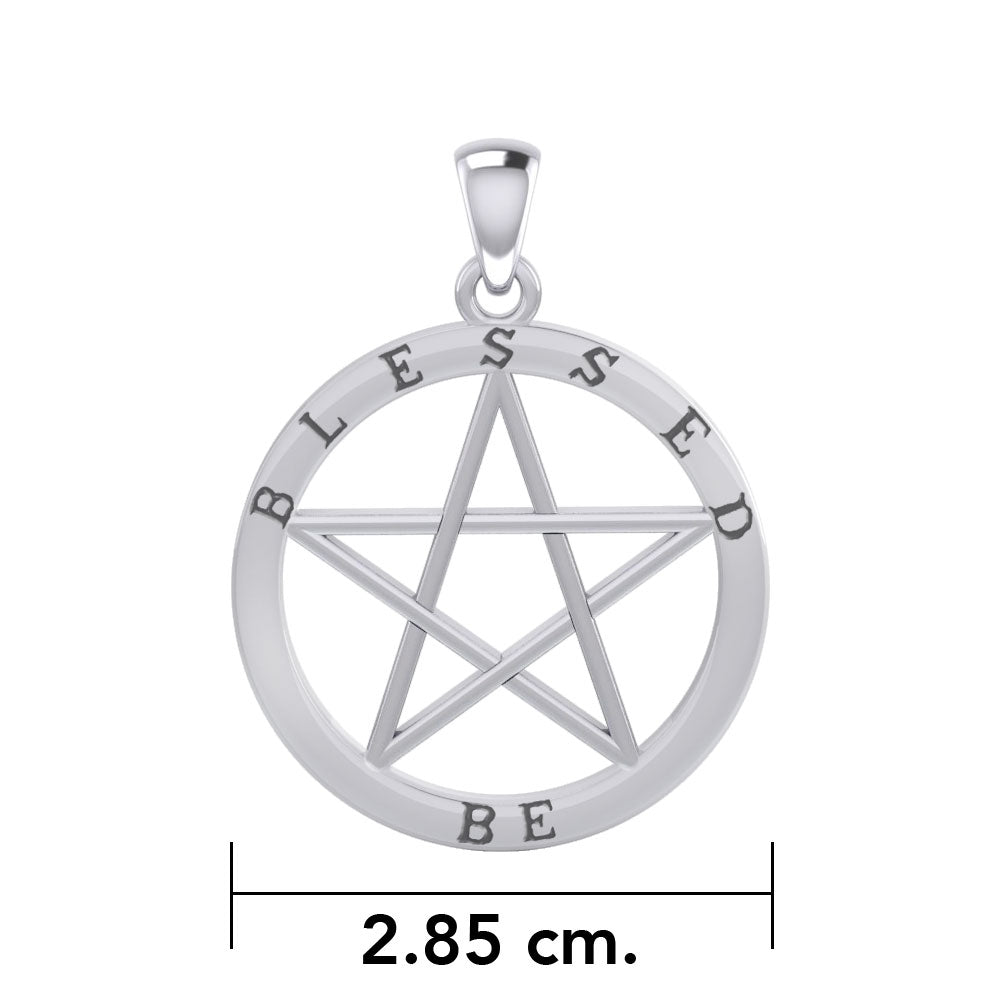 Blessed Be Pentacle Silver Pendant TPD4504