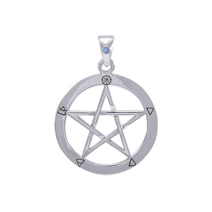 SPIRIT WATER FIRE EARTH AIR Pentagram Pendants - Magicksymbols