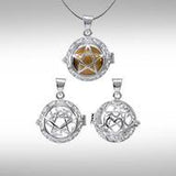 Global Harmony in the The Star ~16mm chiming harmony ball with a 25mm Sterling Silver  Jewelry Pendant cage - Jewelry