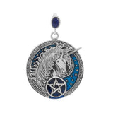 Celtic Unicorn Pentagram Sterling Silver Pendant TPD4742