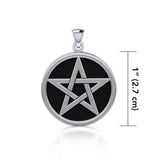 Scrying Divining Pentacle Sterling Silver Pendant TPD4754 - Jewelry
