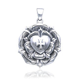 Brigid Ashwood The Rose Heart Cross Silver Pendant TPD485 - Jewelry