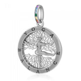 Yoga Balance Sterling Silver Pendant with Chakra Gemstone TPD4911