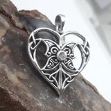 Celtic Triple Goddess Love Peace Sterling Silver Pendant with Gemstone TPD5105 - Jewelry