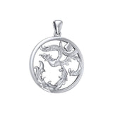 Phoenix Om Sterling Silver  Pendant TPD5108 - Jewelry