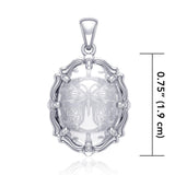Butterfly Sterling Silver Pendant with Natural Clear Quartz TPD5124 - Jewelry