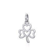 The Heart in Shamrock Sterling Silver Pendant TPD5269