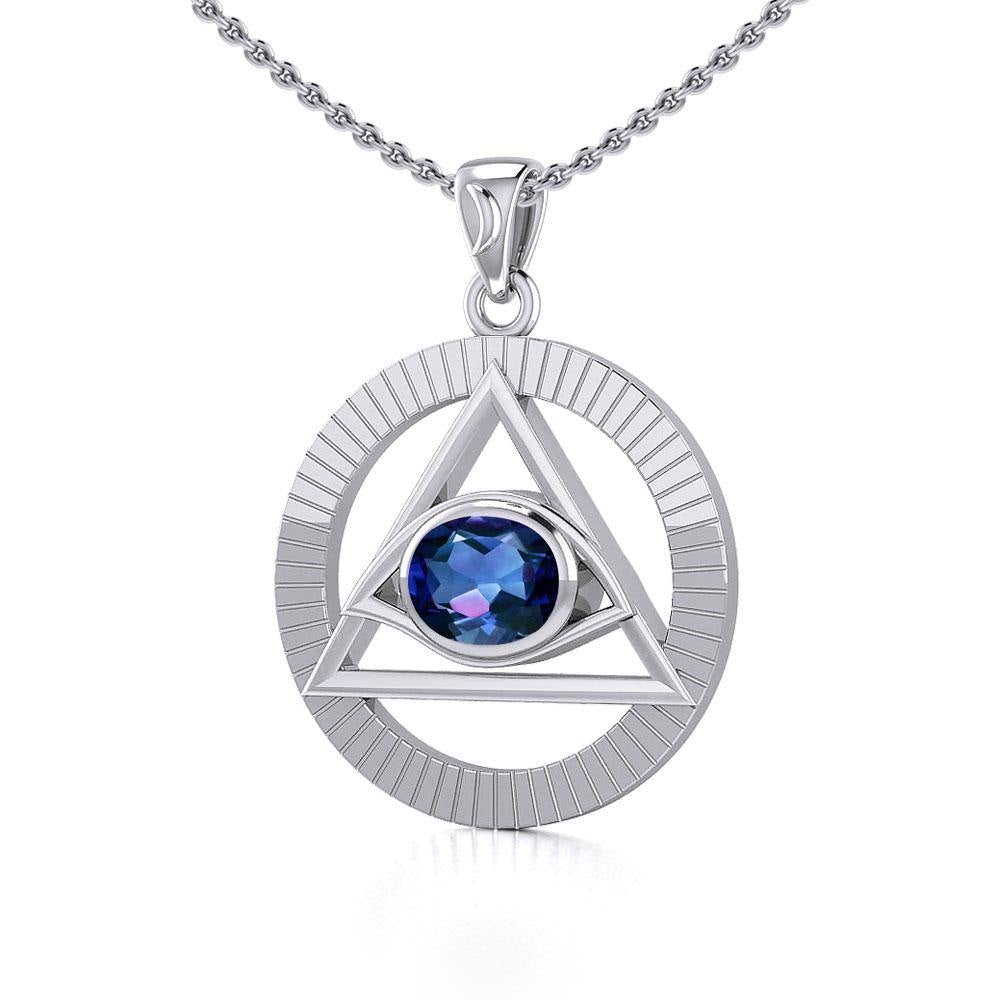 Eye of The Pyramid Silver Pendant TPD5297 - Jewelry